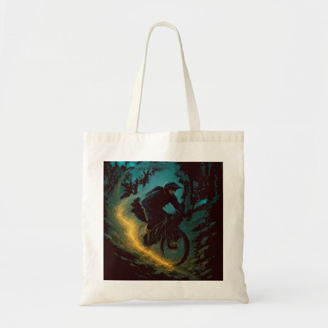 Magical Mountain Biking Adventure Trail Scene  Tote Bag (Front)