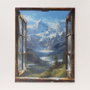 Magical Mountains Window View Jigsaw Puzzle