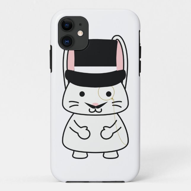 Magical Moustached Rabbit Case-Mate iPhone Case (Back)
