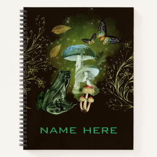 Magical Mushroom Frog Notebook