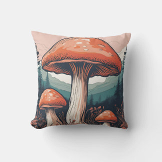 Magical Mushroom Meadow D27 Cushion