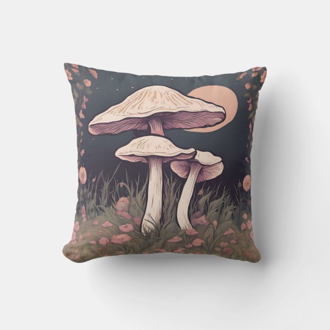 Magical Mushroom Meadow D33 Cushion (Front)