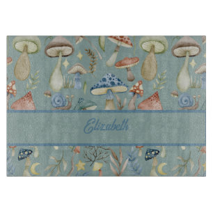 Magical Mushroom Mystical Hygge Personalised Cutting Board