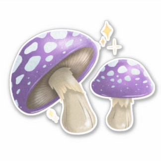 Magical mushroom toadstools - LAVENDER