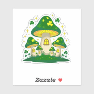 Magical Mushroom Village With Glowing