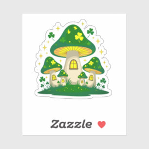 Magical Mushroom Village With Glowing