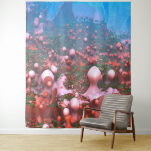 Magical Mushrooms Tapestry 