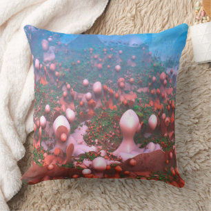 Magical Mushrooms Throw Pillow