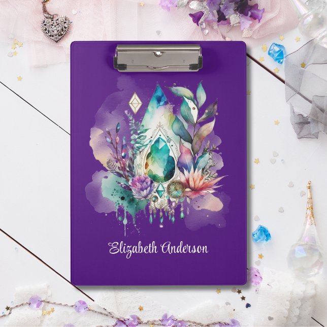 Magical Mystical Crystals Dreamcatcher Purple Clipboard (Creator Uploaded)