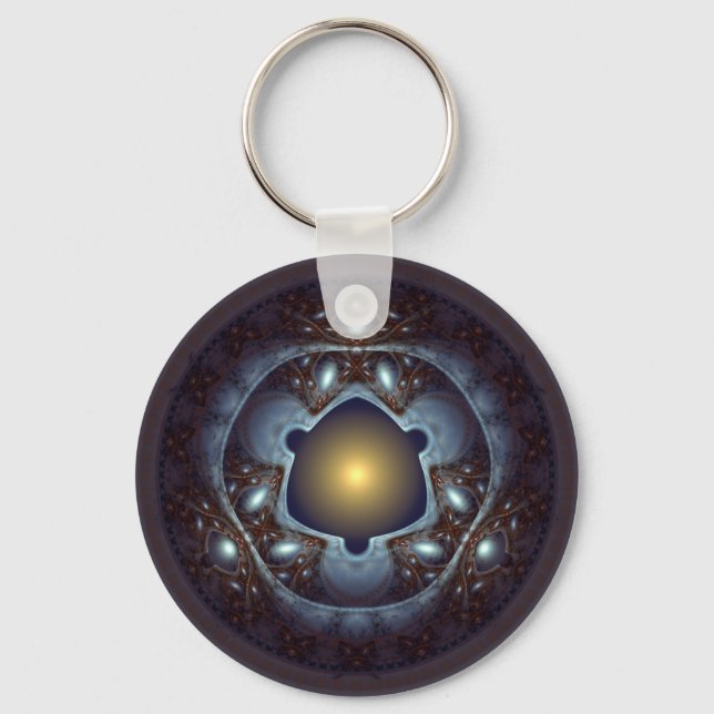 Magical mystical fractal ornament key ring (Front)