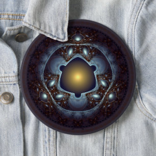Magical mystical glossy pattern 6 cm round badge