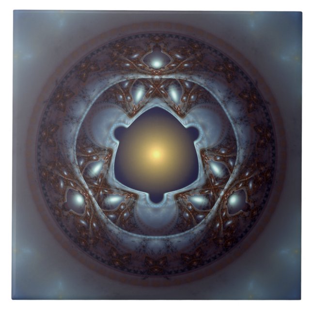 Magical mystical glossy pattern ceramic tile (Front)