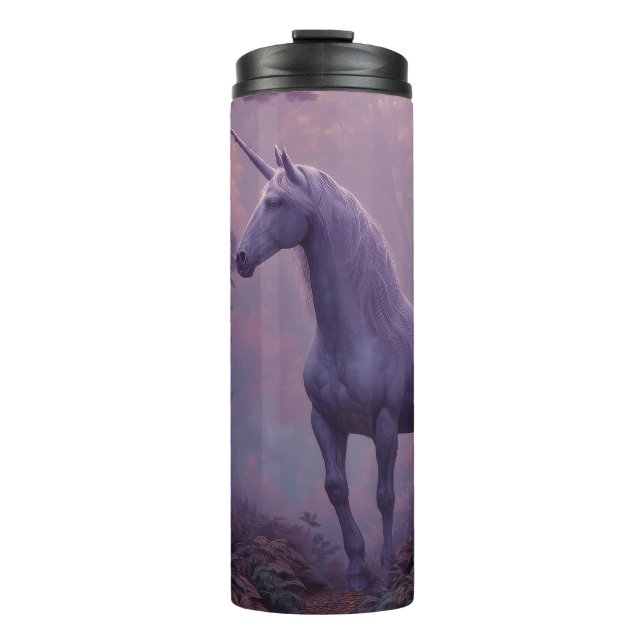 Magical Mystical Unicorn in Enchanted Forest Splen Thermal Tumbler (Front)