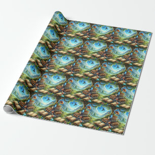 Magical Nature and Old Books Wrapping Paper