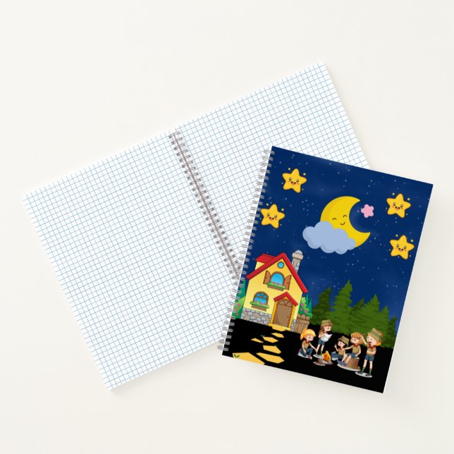 Magical Night Camping Adventure with Scouts Notebook (Inside)