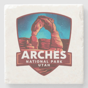 Magical Night in Arches National Park Stone Coaster