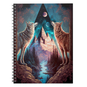 Magical Night Scene Fantasy Art Notebook