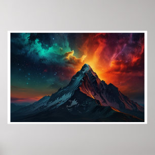 Magical Northern Lights Landscape Poster