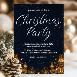Magical Nutcracker Winter Night Christmas Party Invitation