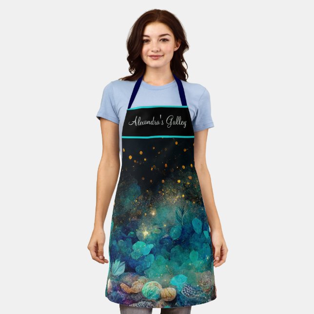 Magical Ocean Sparkle  Apron (Worn)