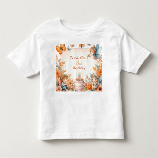 Magical Orange Fairy garden - Birthday Toddler T-Shirt