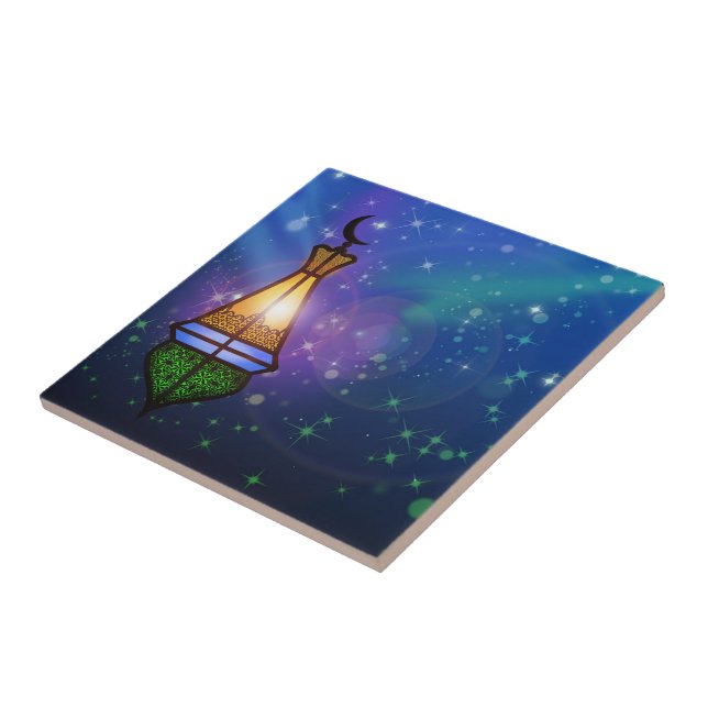 Magical Oriental Lantern - Ceramic Tile (Side)