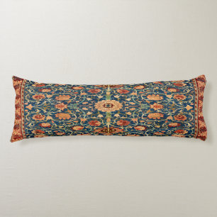 Magical Oriental Rug Pattern in Blue and Red Body Cushion