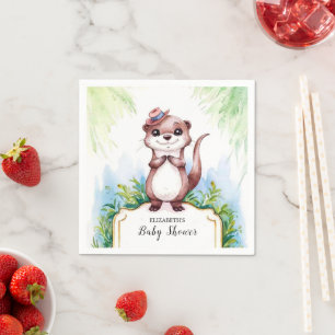 Magical Otter Baby Shower Napkin