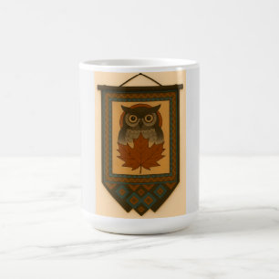 Magical Owl Design with Beaded Look Coffee Mug