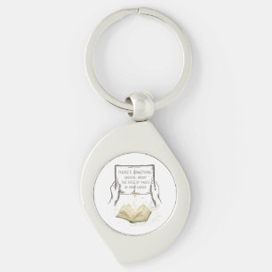 Magical Pages Reading Nook Wall Art   Book Lover  Key Ring
