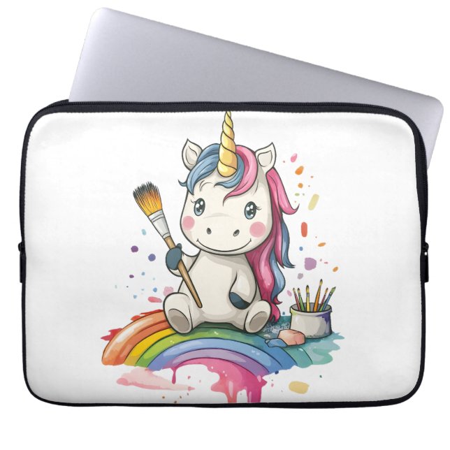 Magical Painter Unicorn (1) Laptop Sleeve (Front)