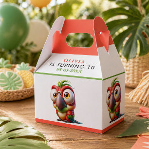  Magical Parrot Caricatures 1st Birthday Favour Box