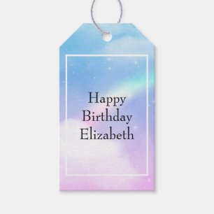 Magical Pastel Clouds and a Rainbow Birthday Gift Tags