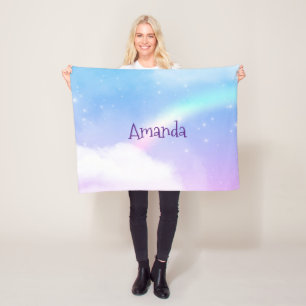 Magical Pastel Clouds and a Rainbow Fleece Blanket