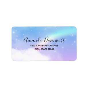 Magical Pastel Clouds and a Rainbow Label