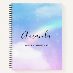 Magical Pastel Clouds and a Rainbow Notebook