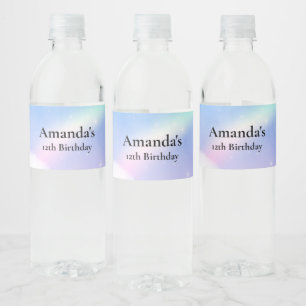 Magical Pastel Clouds and a Rainbow Water Bottle Label