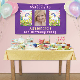 Magical Pastel Custom Birthday Photo Banner