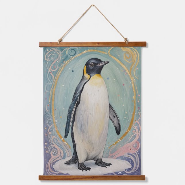 Magical Pastel Penguin Hanging Tapestry (Front)