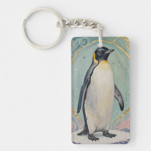 Magical Pastel Penguin Key Ring
