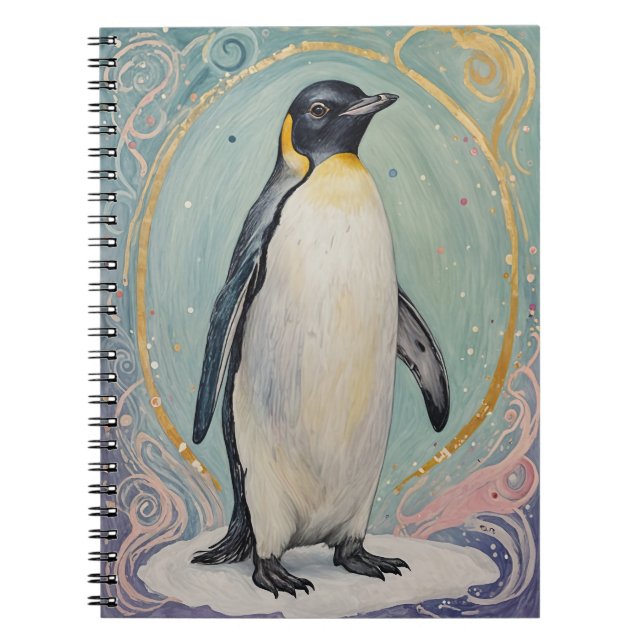 Magical Pastel Penguin Notebook (Front)