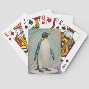 Magical Pastel Penguin Playing Cards