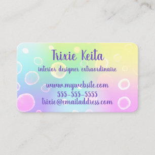 Magical Pastel Rainbow Business Card
