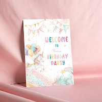 Magical Pastel Unicorn Birthday Welcome