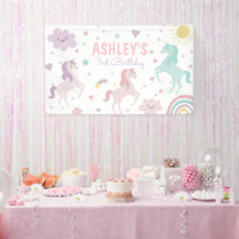 Magical Pastel Unicorn Rainbow Birthday Party 