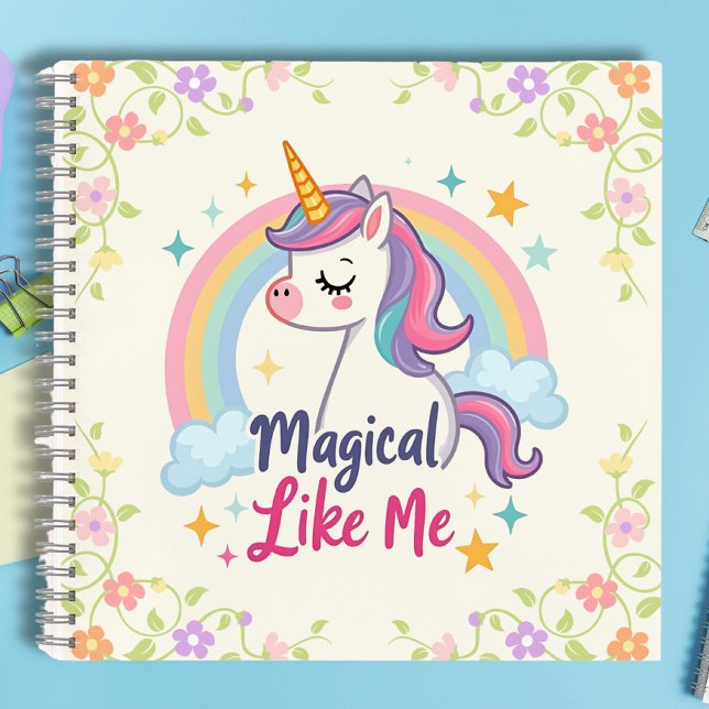 Magical Pastel Unicorn with Rainbow  Notebook (Creator Uploaded)