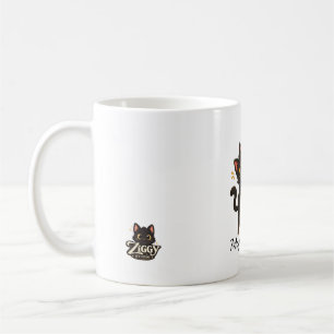 Magical Paws - Personalised Ziggy Black Cat  Coffee Mug