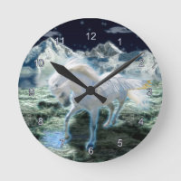 Magical Pegasus Fantasy Art Wall Clock