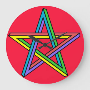 Magical Pentacle Poster Large Clock