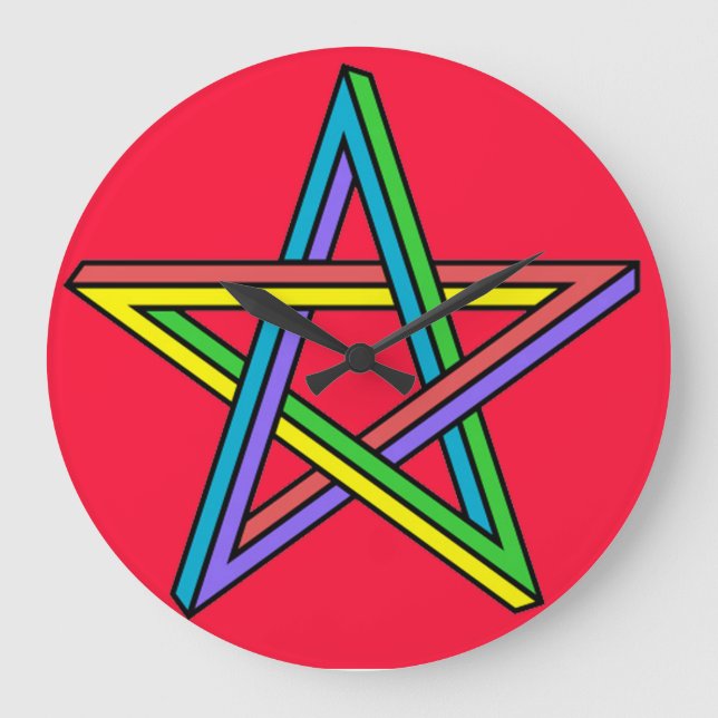 Magical Pentacle Poster Large Clock (Front)